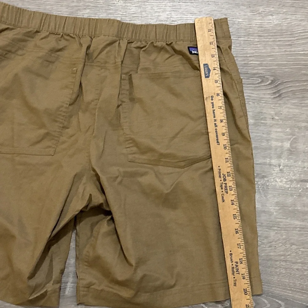 Patagonia Hampi Rock Shorts Climbing Hemp Drawstring Khaki Mens XL Outdoor 82945